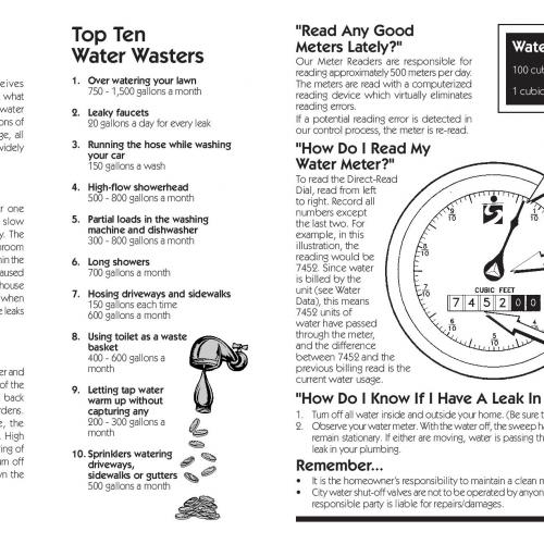 Water Bill Inserts City of Garden Grove